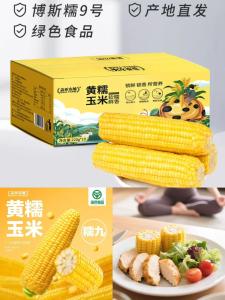 盖亚农场 东北甜黏黄糯玉米棒 220g*10穗