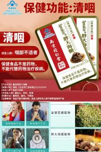 南京同仁堂 金银花+胖大海 清咽糖2盒 共80g