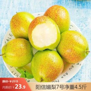 【JD配送】田园东方 山东阳信媚梨7号净重4.5斤