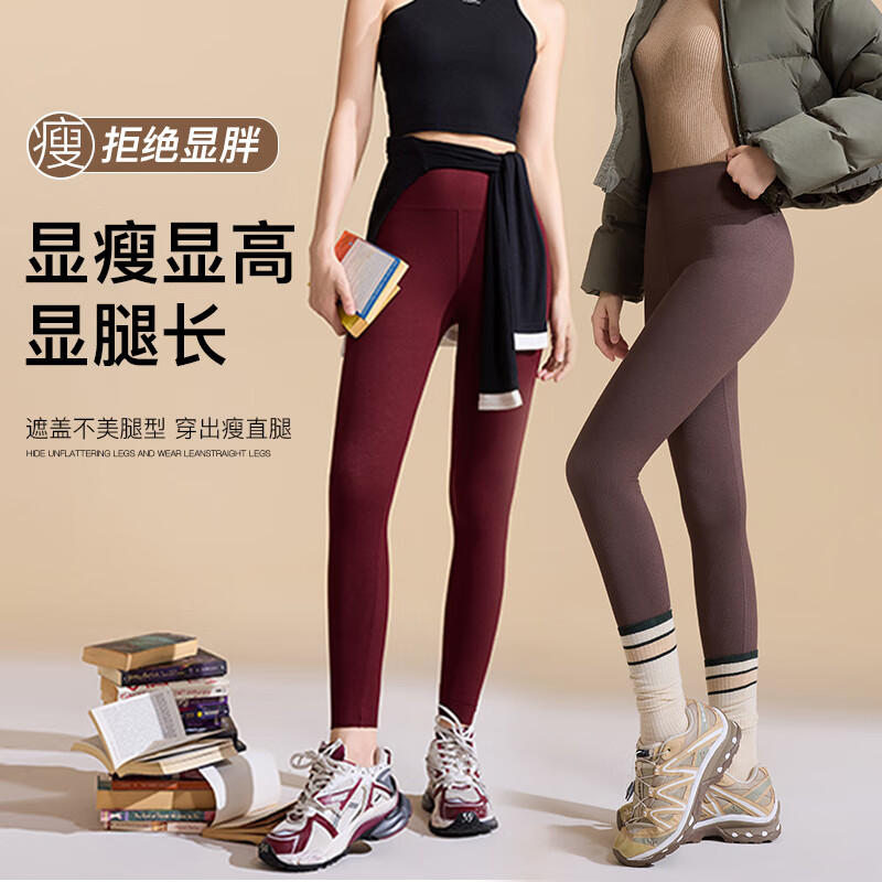 猫人 女士高腰螺纹鲨鱼裤