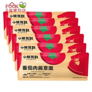 小熊驾到 经典番茄肉酱意大利面 215g*6袋