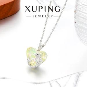 XUPING旭平首饰 仿水晶爱心项链