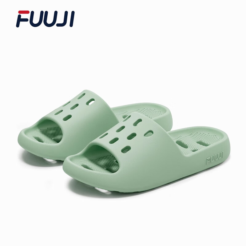 FUUJI正品男士镂空软轻底eva拖鞋26新款室内家居防滑浴室洗澡沥水凉拖 粉色 40-41 (255mm) AG抗菌