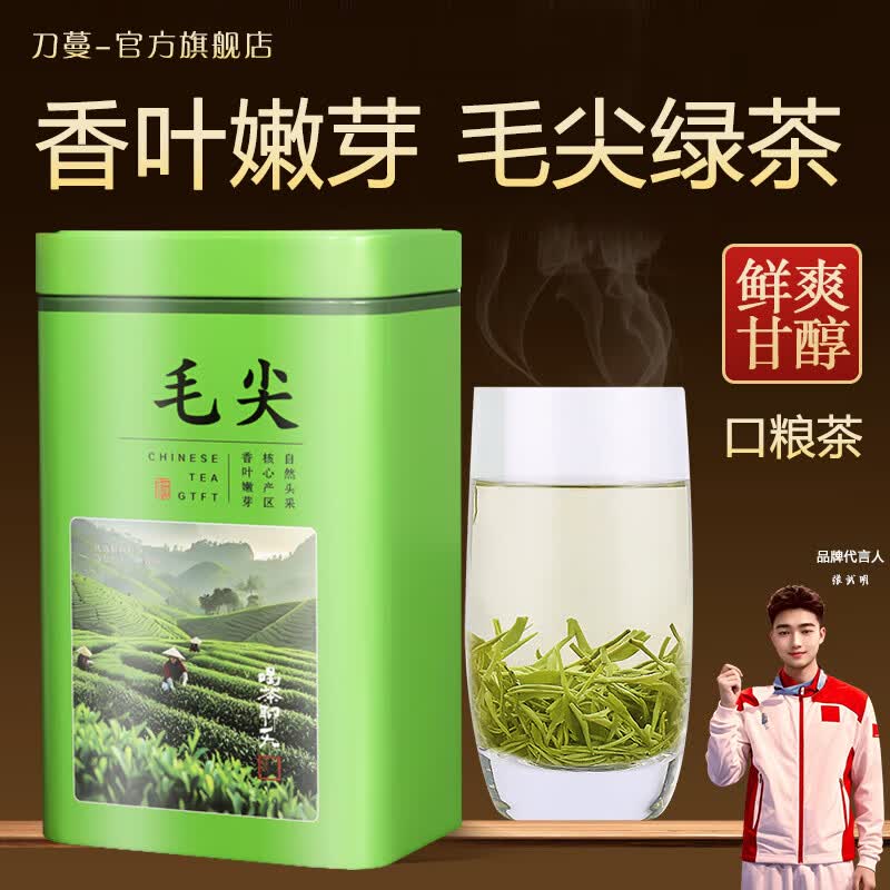 刀蔓 毛尖绿茶口粮茶200g*1罐