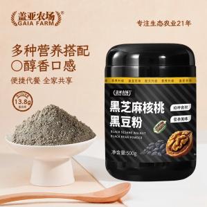 盖亚农场 黑芝麻核桃黑豆粉 500g*1罐